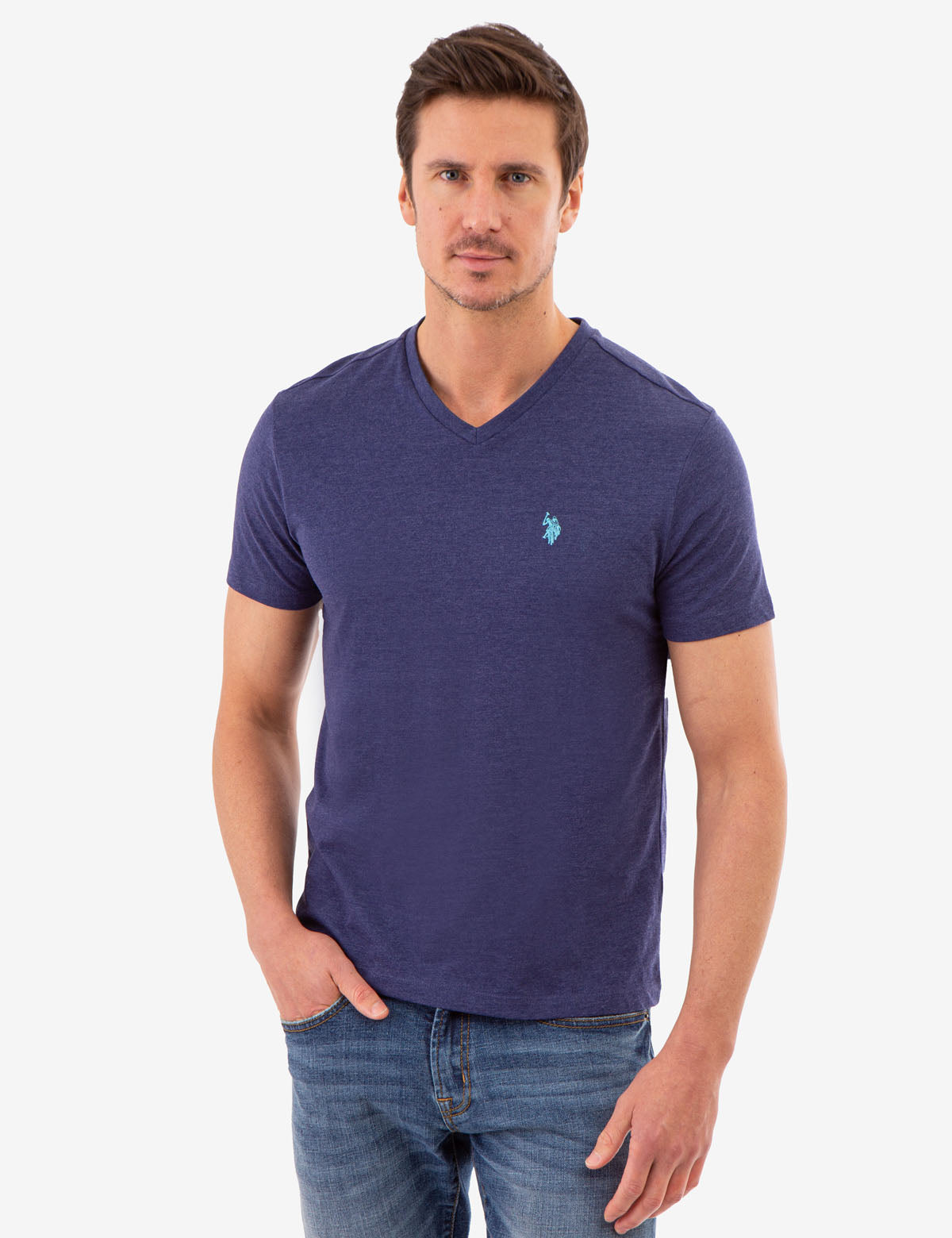 SOLID V-NECK T-SHIRT– U.S. Polo Assn.