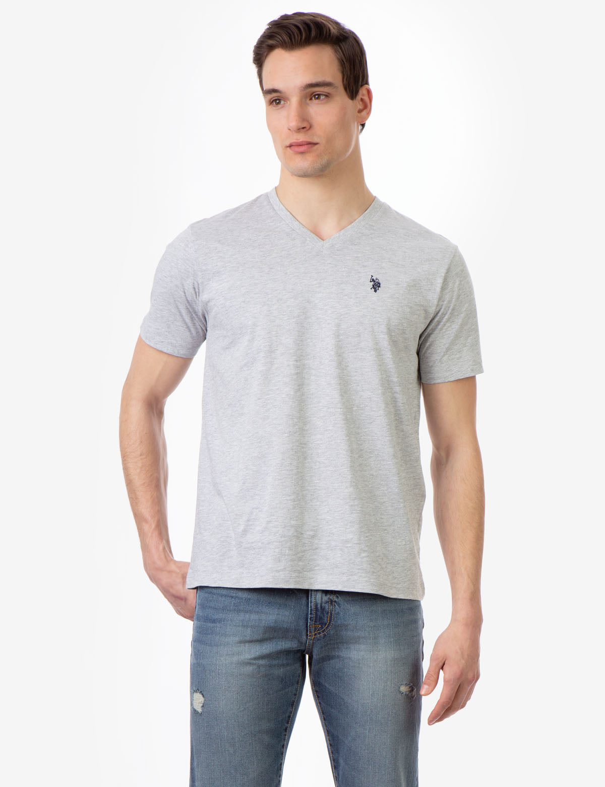 SOLID V-NECK T-SHIRT
