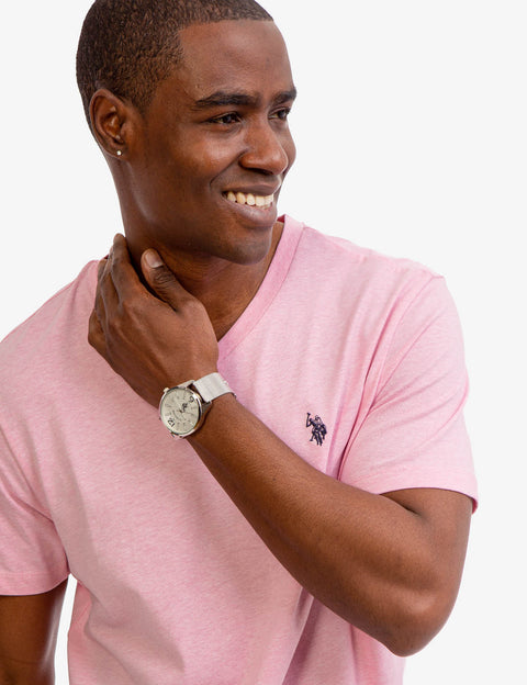 SOLID V-NECK T-SHIRT - U.S. Polo Assn.