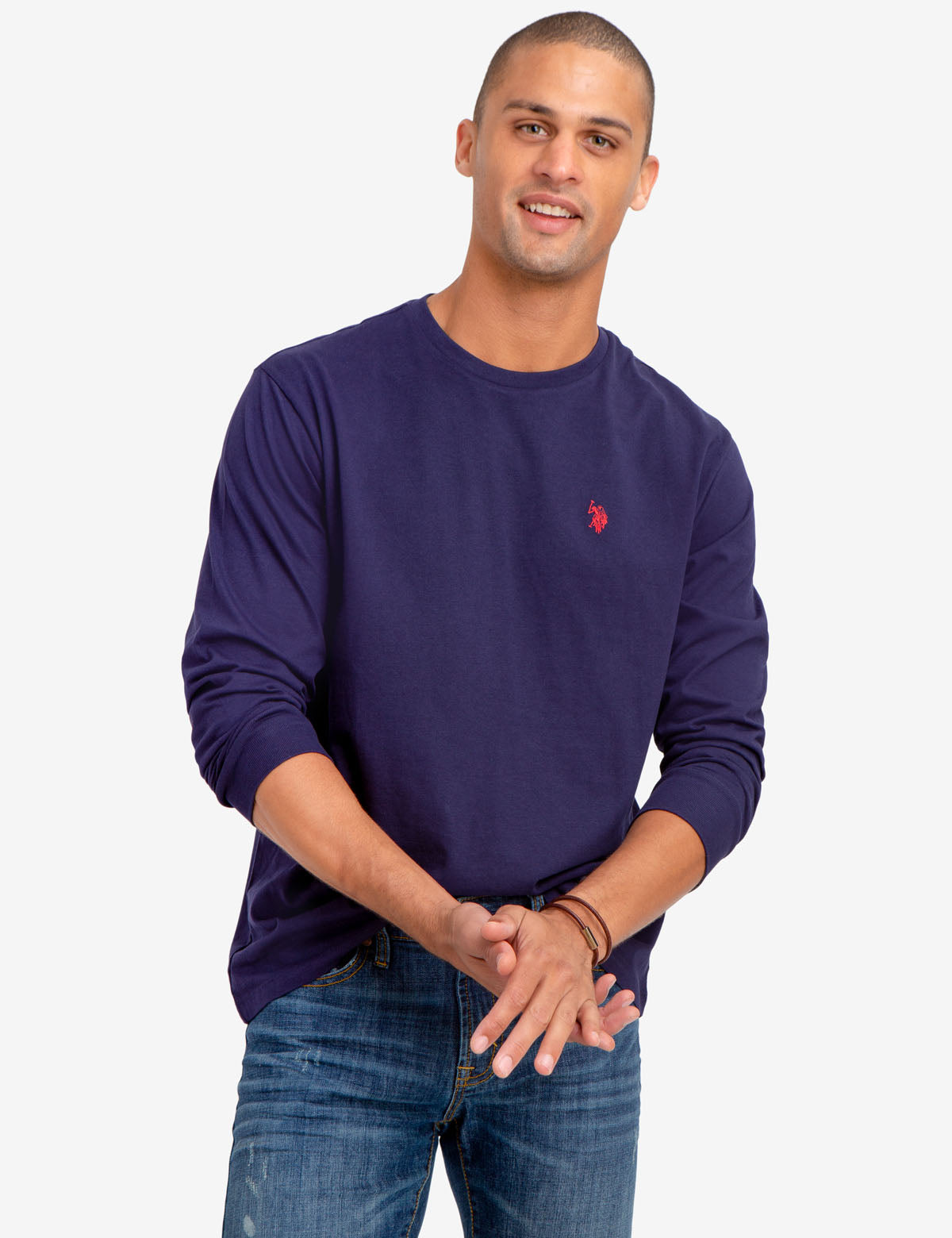 Polo Ralph Lauren Blue Long-Sleeve Interlock T-Shirt