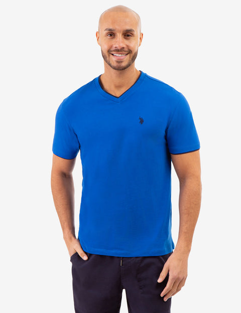 DOUBLE V-NECK T-SHIRT - U.S. Polo Assn.