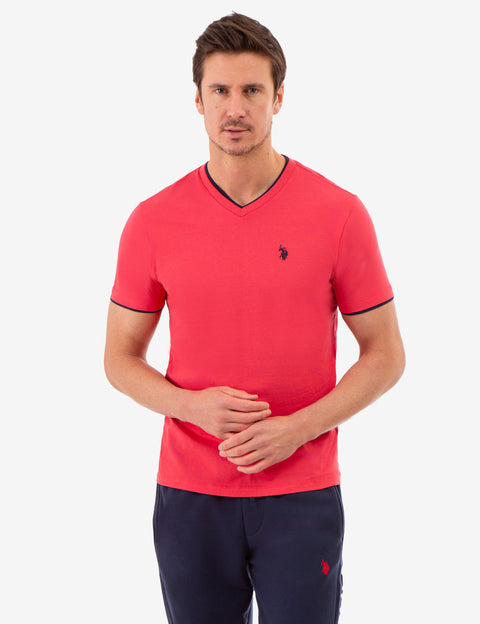 DOUBLE V-NECK T-SHIRT - U.S. Polo Assn.