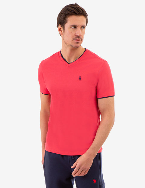 DOUBLE V-NECK T-SHIRT - U.S. Polo Assn.