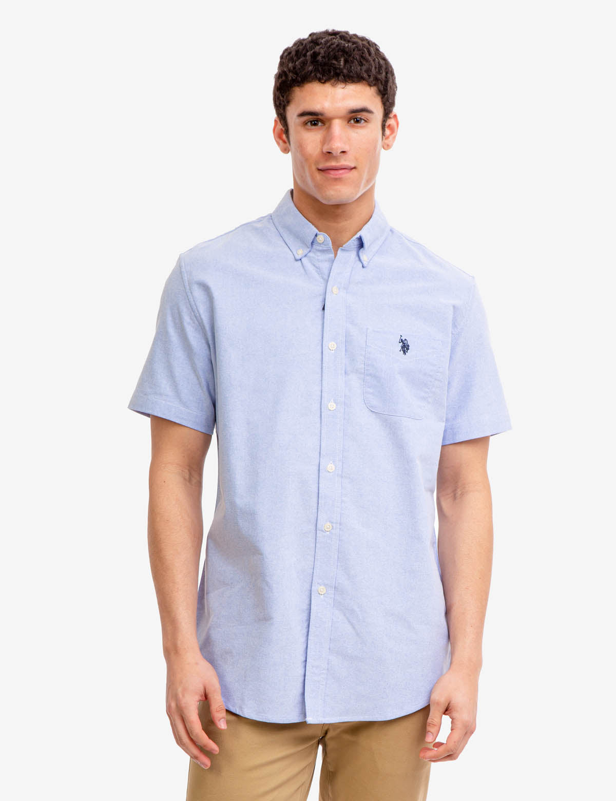 government But Grind SHORT SLEEVE STRETCH OXFORD SHIRT– U.S. Polo Assn.