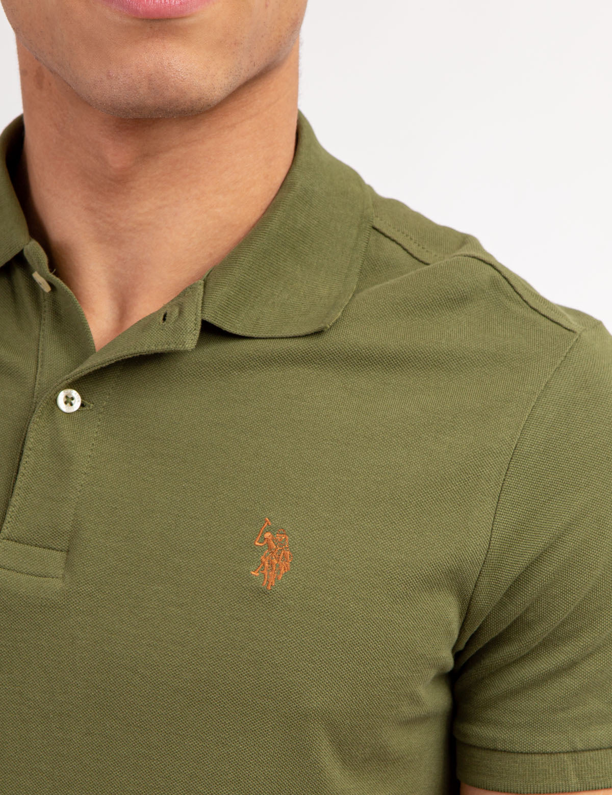 Unisex Pique Poloshirt W/ Small Logo- Aurora Red