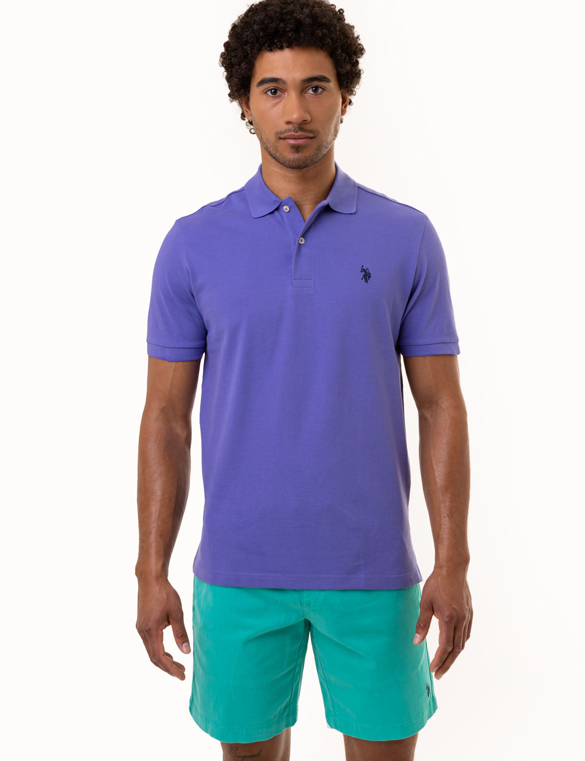 Unisex Pique Poloshirt W/ Small Logo- Camel