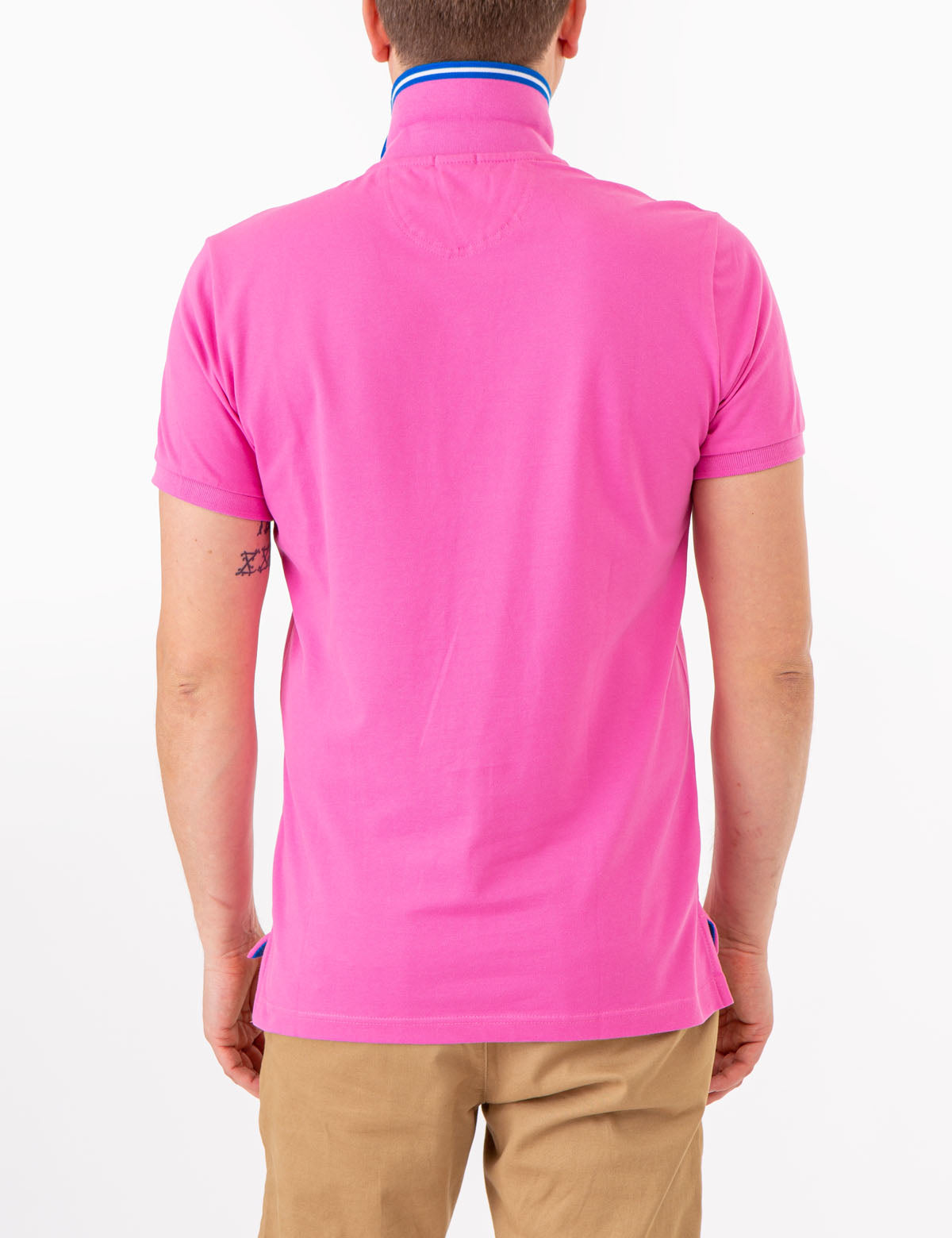 Cotton Pique Stand Collar Smart Fit Polo Tee