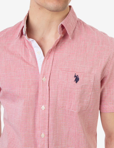 STRIPE SLUB SHORT SLEEVE SHIRT - U.S. Polo Assn.
