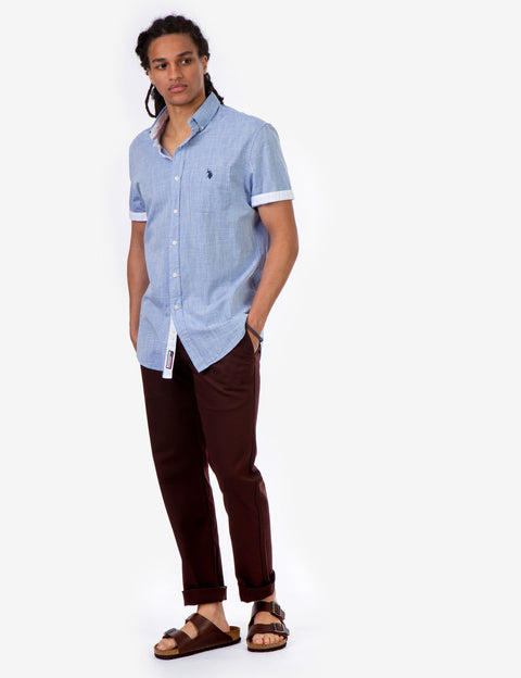 STRIPE SLUB SHORT SLEEVE SHIRT - U.S. Polo Assn.