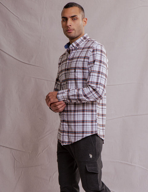 WHITE LABEL RECYCLED PLAID SHIRT - U.S. Polo Assn.