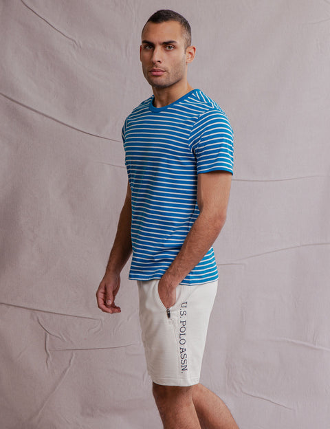 WHITE LABEL SUPIMA COTTON STRIPED T-SHIRT - U.S. Polo Assn.