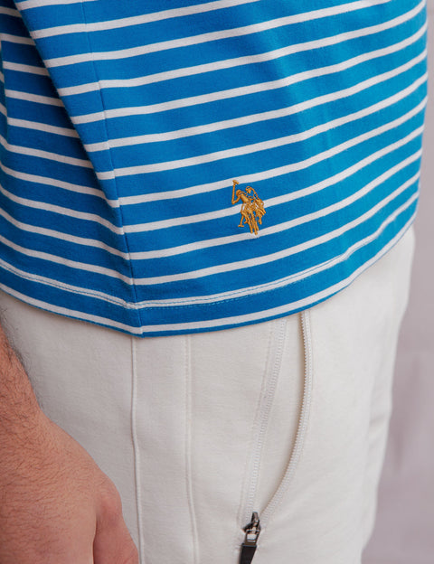 WHITE LABEL SUPIMA COTTON STRIPED T-SHIRT - U.S. Polo Assn.