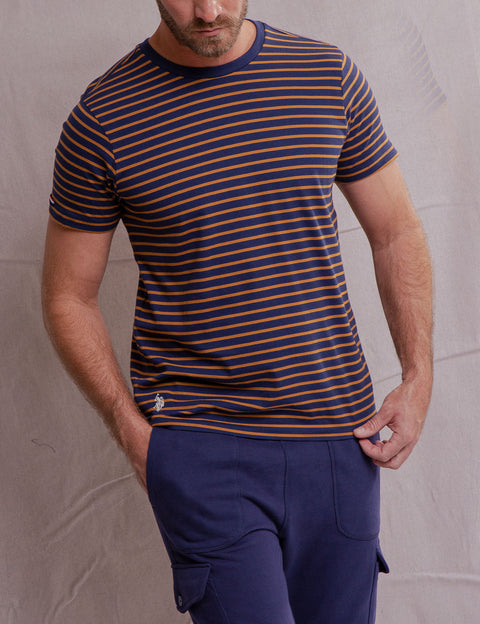 WHITE LABEL SUPIMA COTTON STRIPED T-SHIRT - U.S. Polo Assn.