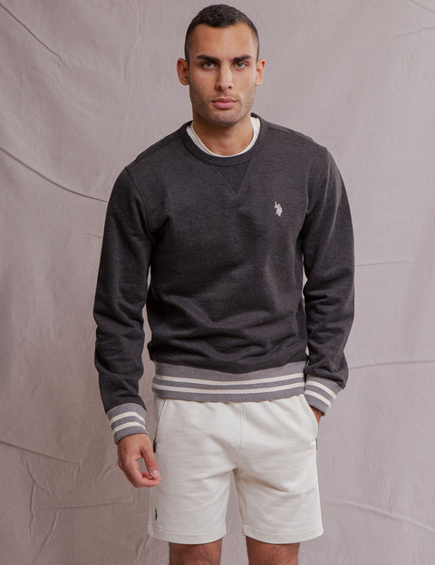 WHITE LABEL CREW NECK FRENCH TERRY PULLOVER - U.S. Polo Assn.