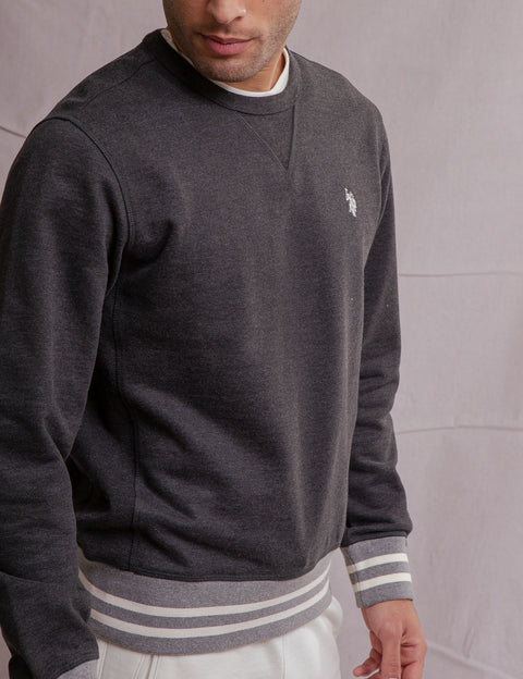 WHITE LABEL CREW NECK FRENCH TERRY PULLOVER - U.S. Polo Assn.