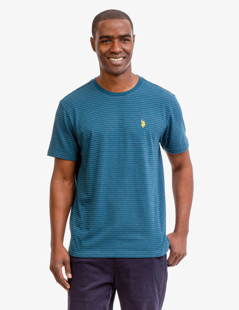 JACQUARD MICRO STRIPE T-SHIRT - U.S. Polo Assn.