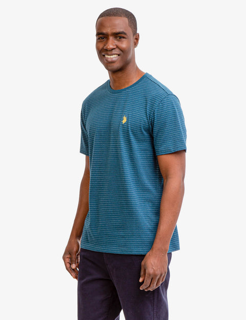 JACQUARD MICRO STRIPE T-SHIRT - U.S. Polo Assn.