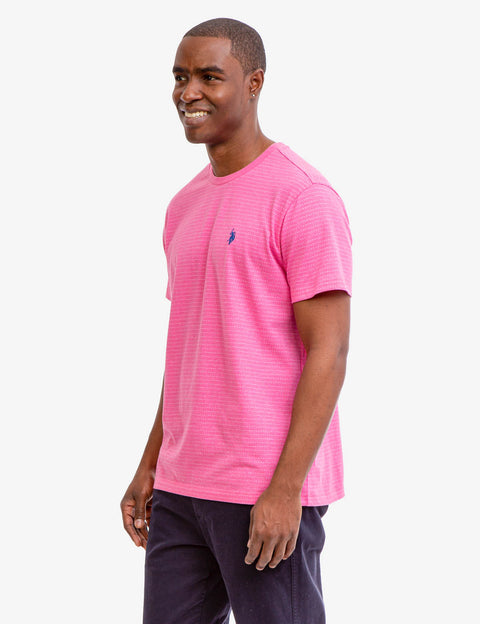 JACQUARD MICRO STRIPE T-SHIRT - U.S. Polo Assn.