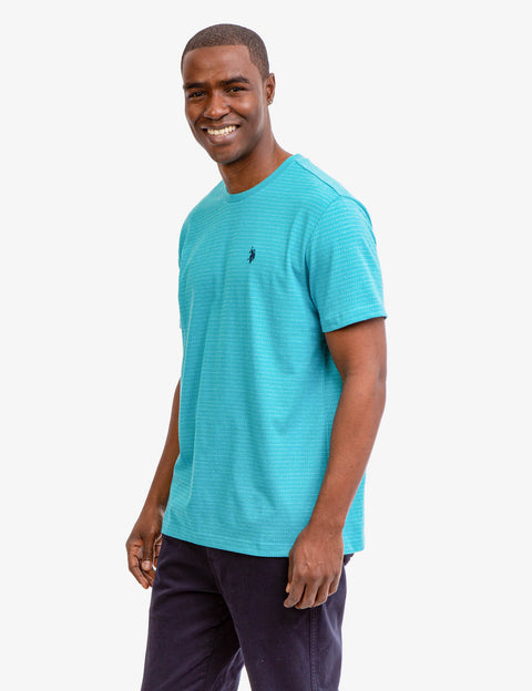 JACQUARD MICRO STRIPE T-SHIRT - U.S. Polo Assn.
