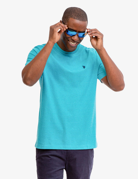 JACQUARD MICRO STRIPE T-SHIRT - U.S. Polo Assn.