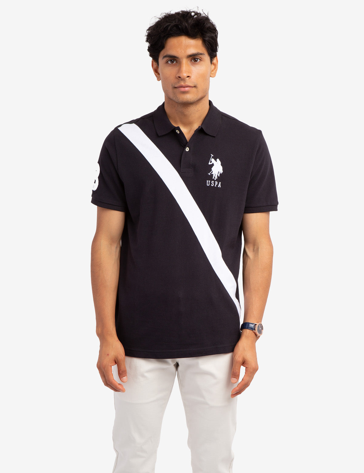 Diagonal Sash Pique Polo Shirt Us Polo Assn 8922