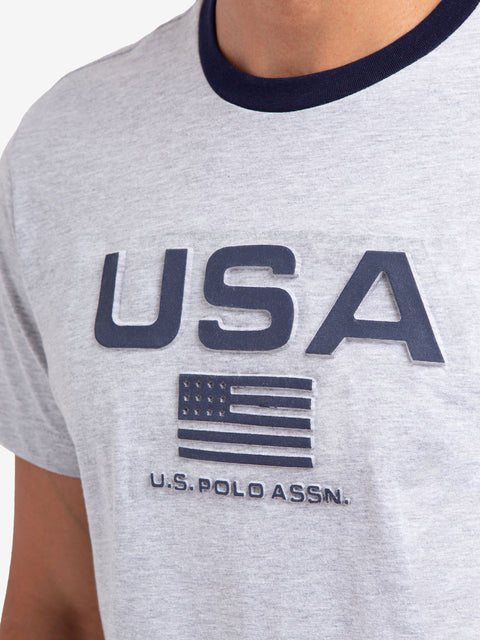 EMBOSSED USA FLAG JERSEY T-SHIRT - U.S. Polo Assn.