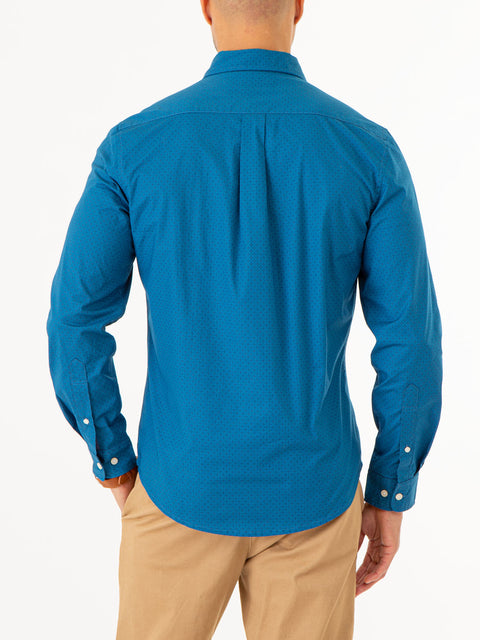 DIAMOND PRINT LONG SLEEVE SHIRT WITH POCKET - U.S. Polo Assn.