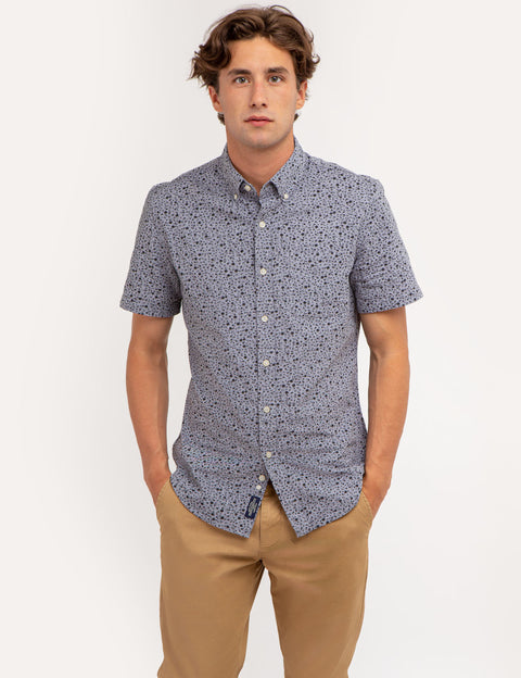 YARN DYE DISCHARGED PRINT SHORT SLEEVE SHIRT - U.S. Polo Assn.