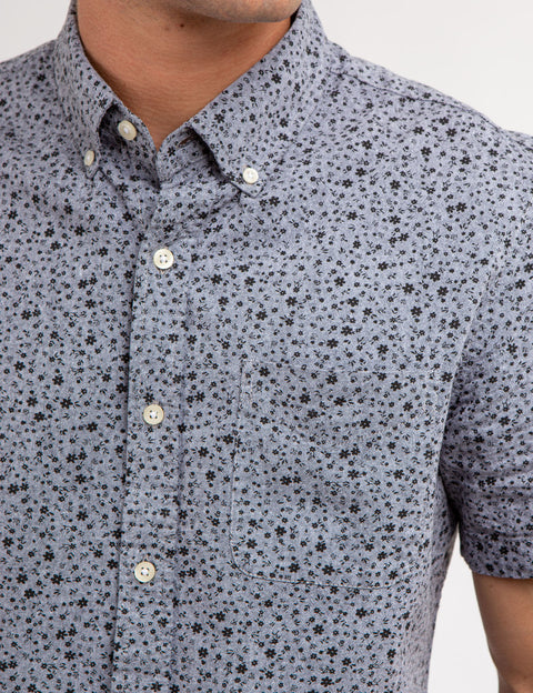 YARN DYE DISCHARGED PRINT SHORT SLEEVE SHIRT - U.S. Polo Assn.