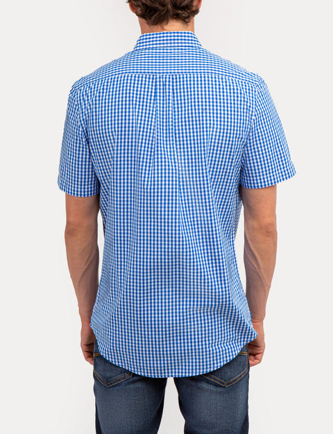 PEACHED POPLIN PLAID SHORT SLEEVE SHIRT - U.S. Polo Assn.