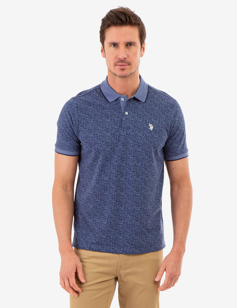 FLORAL PRINTED PIQUE POLO SHIRT - U.S. Polo Assn.