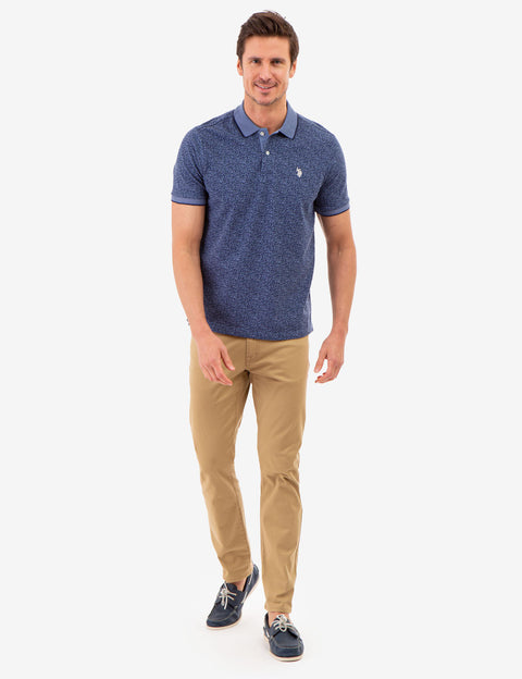 FLORAL PRINTED PIQUE POLO SHIRT - U.S. Polo Assn.