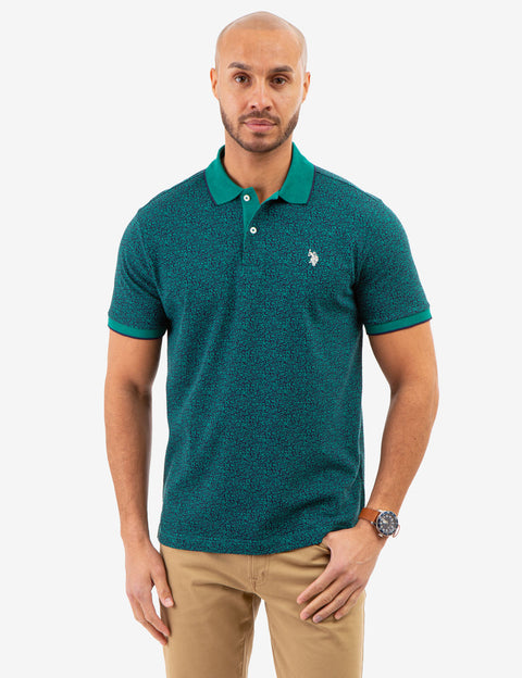 FLORAL PRINTED PIQUE POLO SHIRT - U.S. Polo Assn.