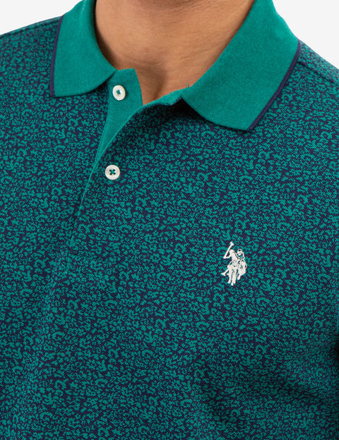 FLORAL PRINTED PIQUE POLO SHIRT - U.S. Polo Assn.