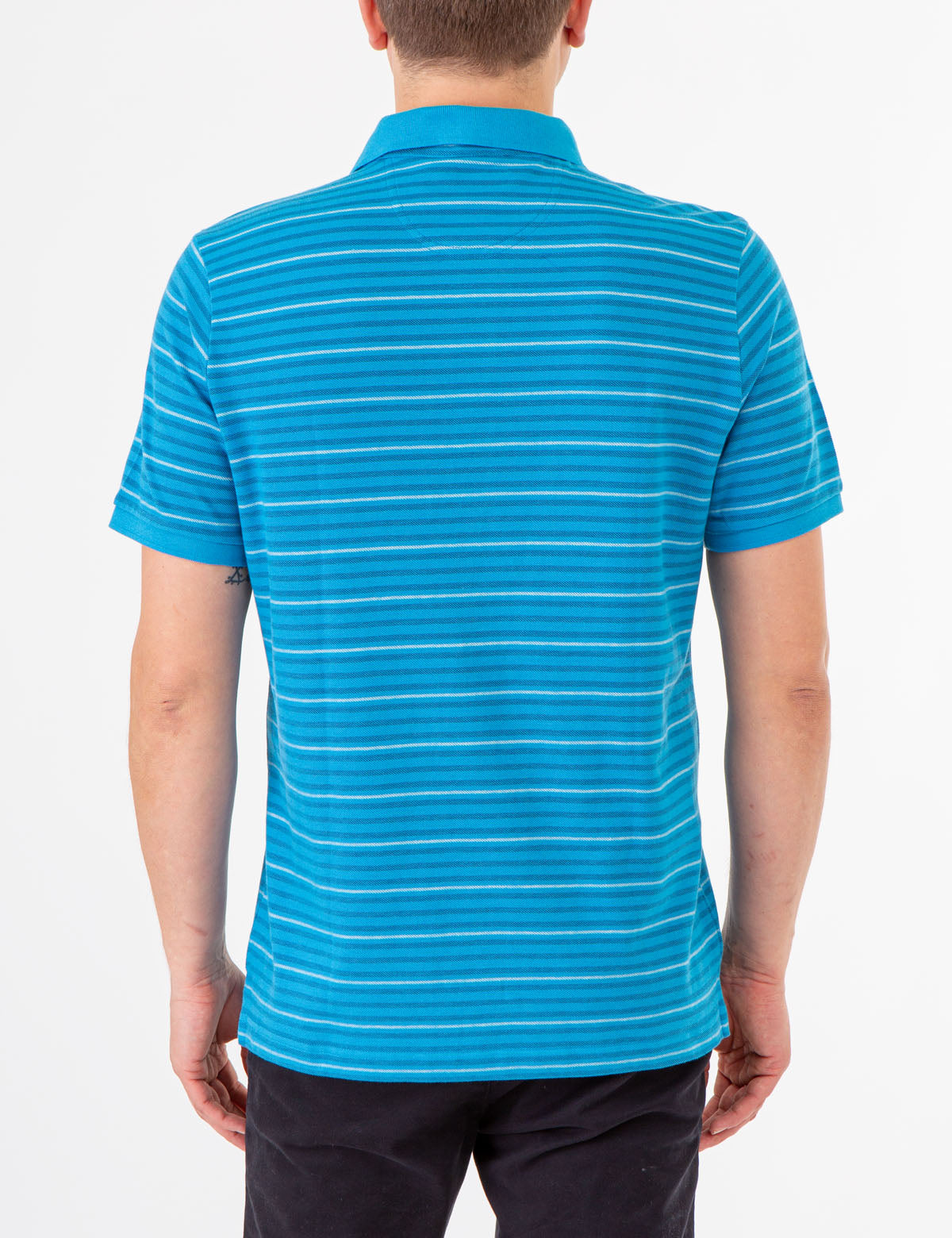 Gray Tartan Crest Birdseye Mesh Polo Shirt
