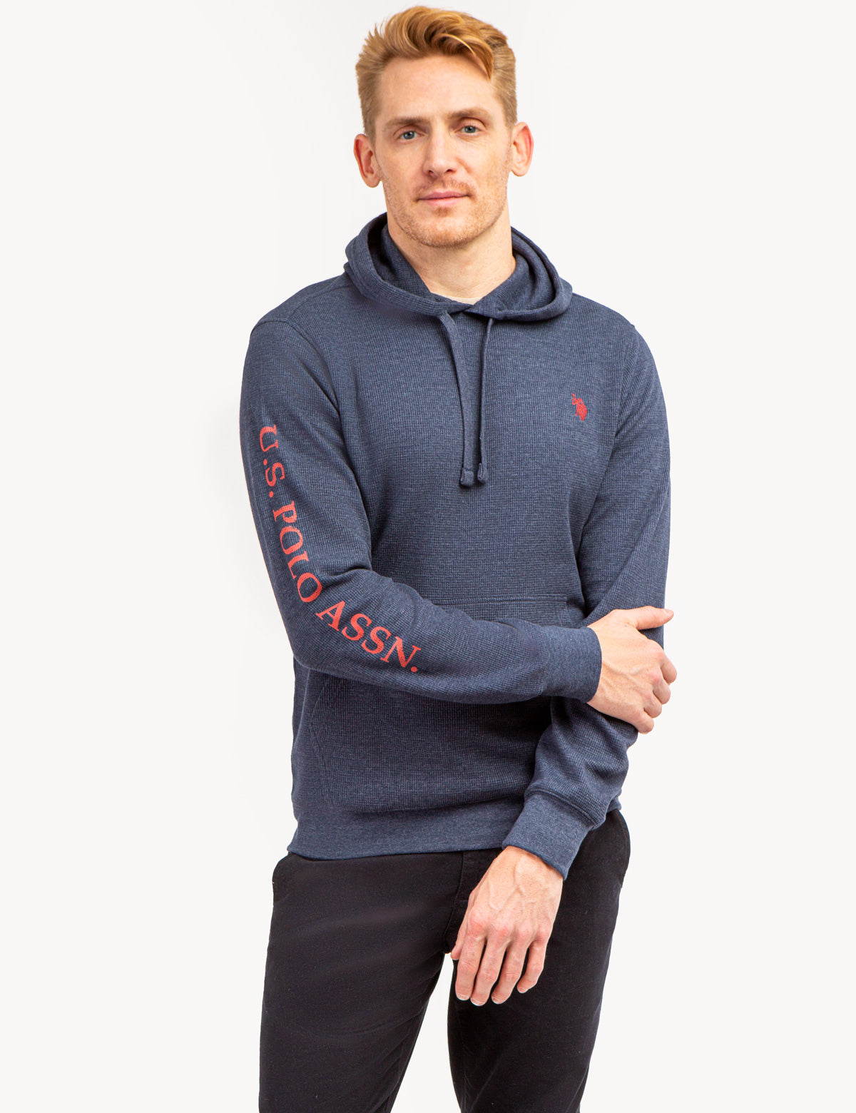 U.S. POLO ASSN. THERMAL PULLOVER HOODIE– U.S. Polo Assn.