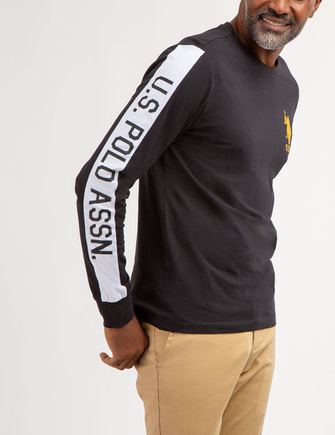 U.S. POLO ASSN. PIECED LONG SLEEVE T-SHIRT - U.S. Polo Assn.