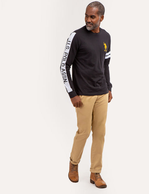 U.S. POLO ASSN. PIECED LONG SLEEVE T-SHIRT - U.S. Polo Assn.