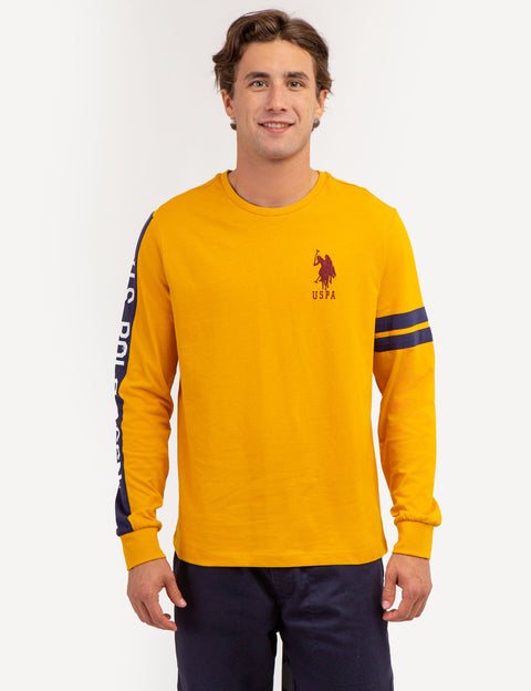 U.S. POLO ASSN. PIECED LONG SLEEVE T-SHIRT - U.S. Polo Assn.