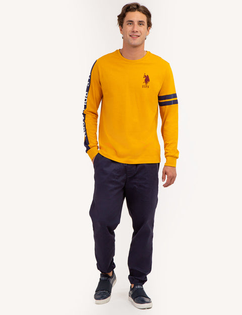 U.S. POLO ASSN. PIECED LONG SLEEVE T-SHIRT - U.S. Polo Assn.