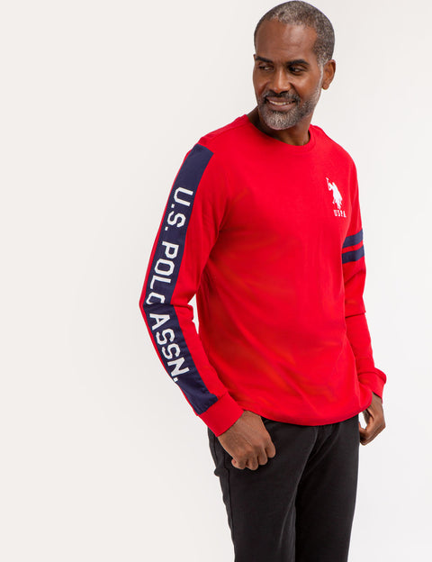 U.S. POLO ASSN. PIECED LONG SLEEVE T-SHIRT - U.S. Polo Assn.