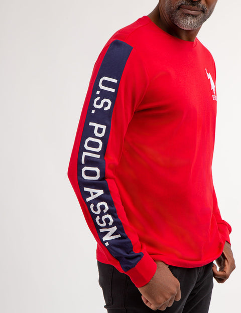 U.S. POLO ASSN. PIECED LONG SLEEVE T-SHIRT - U.S. Polo Assn.