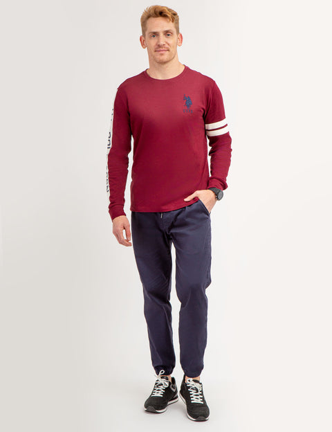 U.S. POLO ASSN. PIECED LONG SLEEVE T-SHIRT - U.S. Polo Assn.