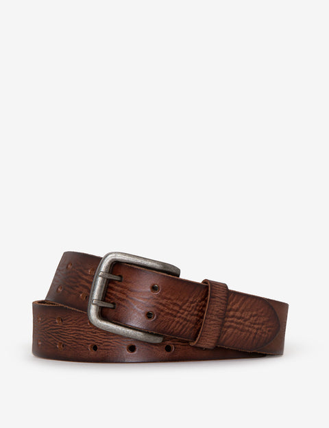 MENS 38MM PERFORATED LEATHER BELT - U.S. Polo Assn.