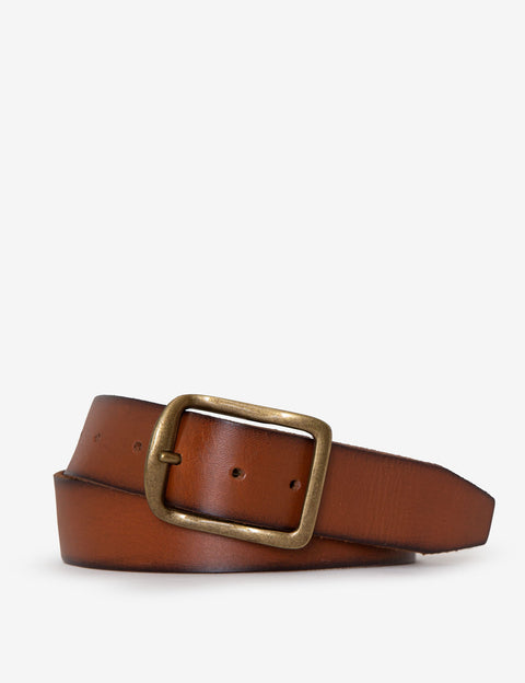 MENS 38MM BURNISHED LEATHER BELT - U.S. Polo Assn.