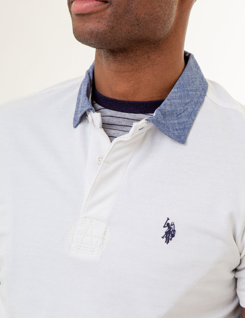SLUB CANVAS COLLAR POLO SHIRT - U.S. Polo Assn.