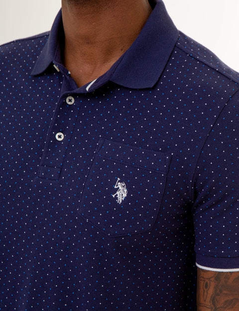 ALL OVER DOUBLE MINI DOT PRINT POLO SHIRT - U.S. Polo Assn.