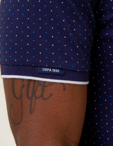 ALL OVER DOUBLE MINI DOT PRINT POLO SHIRT - U.S. Polo Assn.