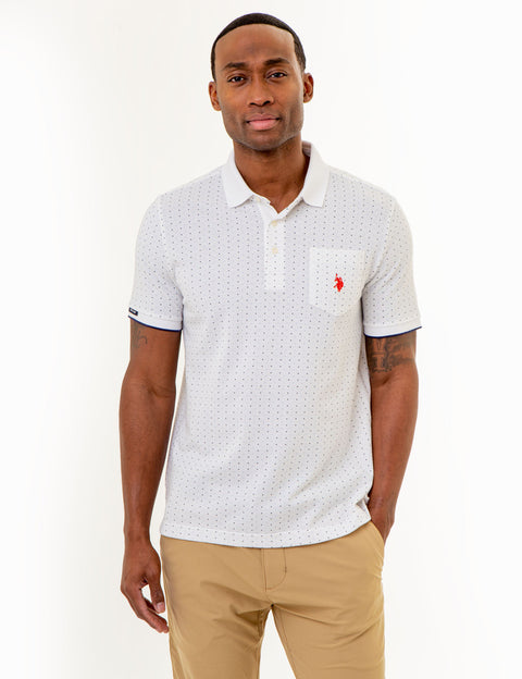 ALL OVER DOUBLE MINI DOT PRINT POLO SHIRT - U.S. Polo Assn.