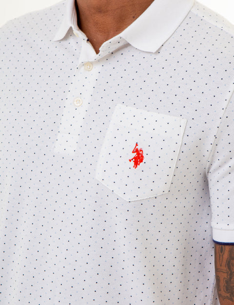 ALL OVER DOUBLE MINI DOT PRINT POLO SHIRT - U.S. Polo Assn.
